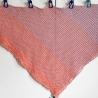 Kleines Stricktuch Flieder Apricot handgestrickt ca 40 x 115 cm