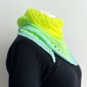 Mini Stricktuch Neon Verlauf handgestrickt ca 45 x 130 cm