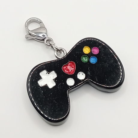cooler Game Controller schwarz Clip Anhänger Bettelarmband Kinder