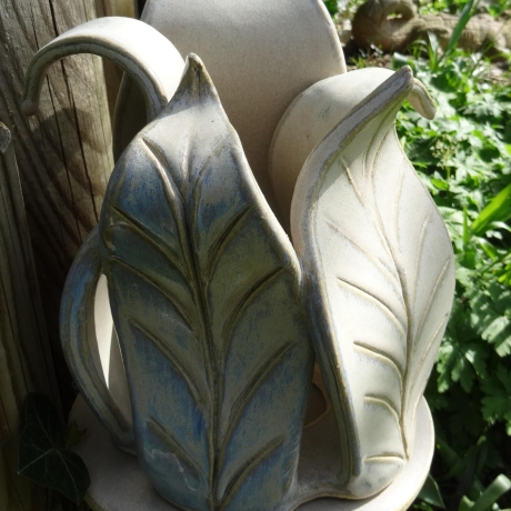 Keramik - Vasenskulptur; 3-tlg.