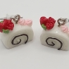 Biskuitrolle Kuchen Ohrhänger Ohrringe Modeschmuck