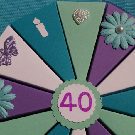 Geldgeschenkverpackung zum 40 . Geburtstag 84, Geld verschenken
