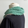 Dreiecktuch Dunkel Mint handgestrickt mit Seide ca 35 x 175 cm