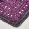 Dreiecktuch mit Seide Brombeere handgestrickt ca 35 x 170 cm