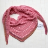Dreieckstuch Flamingo Rosa mit Seide handgestrickt ca 35 x 170 cm
