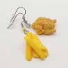 Brathähnchen + Pommes Fast Food Ohrhänger Ohrringe Modeschmuck