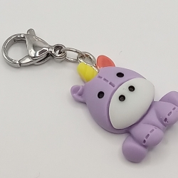 Niedlicher lila Einhorn Clip Anhänger Bettelarmband Kinder