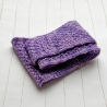Handgestrickter Knotenschal Lila in Noppenmuster ca 12 x 115 cm