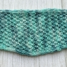 Handgestrickter Knotenschal Petrol Noppenmuster ca 11 x 100 cm