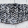 Handgestrickter Knotenschal Grau Strukturmuster ca 12 x 100 cm