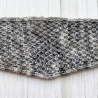 Handgestrickter Knotenschal Grau Noppenmuster ca 12 x 100 cm