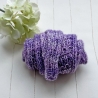 Handgestrickter Knotenschal Lila in Strukturmuster ca 11 x 100 cm