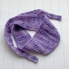 Handgestrickter Knotenschal Lila in Strukturmuster ca 11 x 100 cm