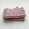 Mini Tuch Rosa gesprenkelt in Noppen gestrickt ca 11 x 110 cm
