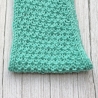 Mini Tuch Mint Knotenschal in Noppen gestrickt ca 12 x 105 cm