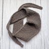 Knotenschal Taupe Minituch in Noppen gestrickt ca 12 x 105 cm