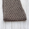 Knotenschal Taupe Minituch in Noppen gestrickt ca 12 x 105 cm