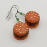 lustige Burger Hamburger Fast Food Ohrhänger Ohrringe Modeschmuck
