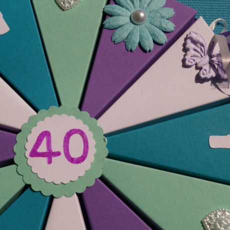 Geldgeschenkverpackung zum 40 . Geburtstag, Geld verschenken