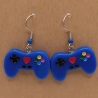 Controller blau Gamer Zocker Ohrhänger Ohrringe Modeschmuck