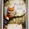 Personalisiertes Geburtsposter inkl. Bilderrahmen - Fuchs