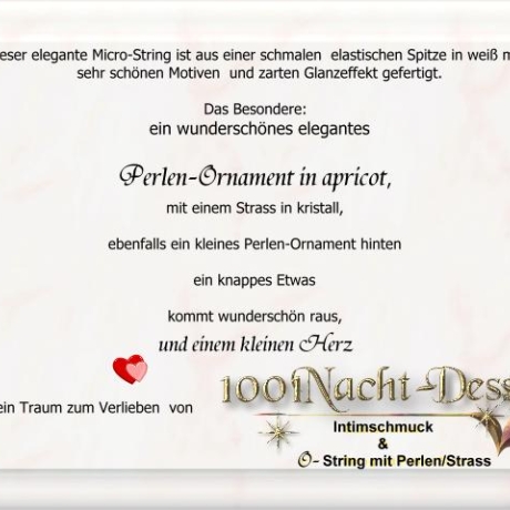 wow micro - O - string, ein Hauch von nix, Intimschmuck