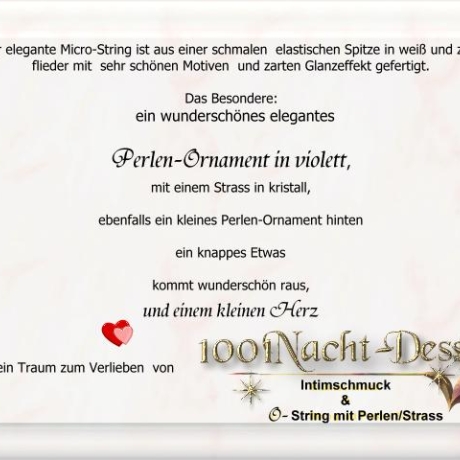 wow micro - O - string, ein Hauch von nix, Intimschmuck