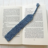 Lesezeichen Blau verschiedene Formen handgestrickt