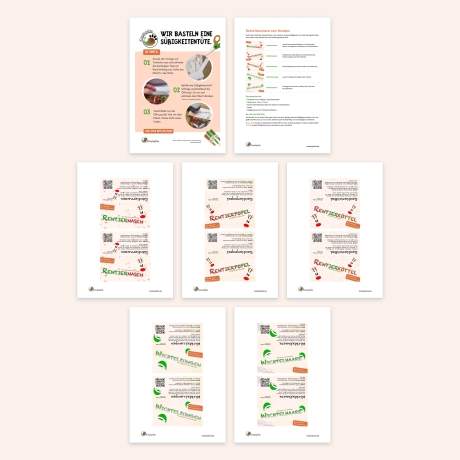 Nascherei vom Nordpol: 5 lustige Etiketten für Naschtüten als PDF