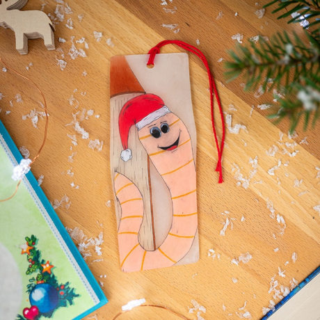 Weihnachtliche Lesezeichen-Vorlagen: 4 Motive für Schrumpffolie