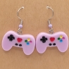 Controller lila Gamer Zocker Ohrhänger Ohrringe Modeschmuck