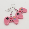 Controller pink Gamer Zocker Ohrhänger Ohrringe Modeschmuck