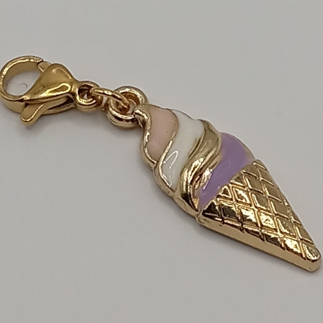 Eiscreme Waffel Clip Anhänger Bettelarmband Kinder
