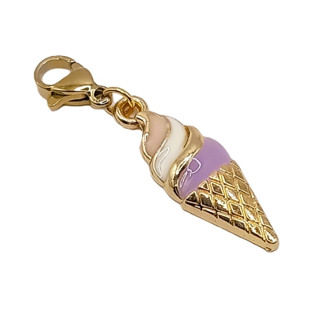 Eiscreme Waffel Charm Clip Anhänger Bettelarmband Kinder