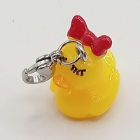 niedlicher Ente mit Schleife Clip Anhänger Bettelarmband Kinder