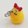 niedlicher Ente mit Schleife Clip Anhänger Bettelarmband Kinder