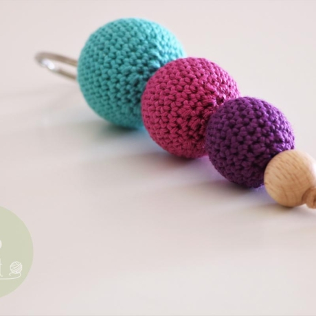 Schlüsselanhänger  ✭ jade - fuchsia - phlox