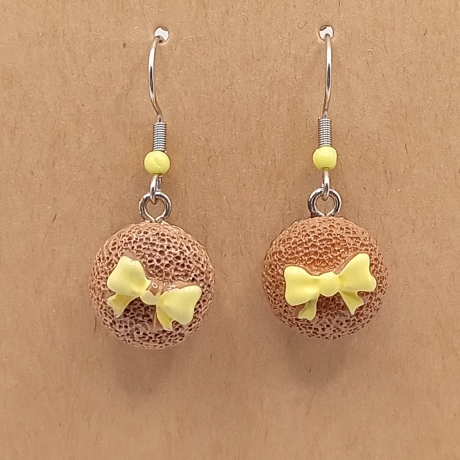 Cupcake mit Schleife Ohrhänger Ohrringe Modeschmuck Kinder