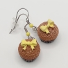 Cupcake mit Schleife Ohrhänger Ohrringe Modeschmuck Kinder