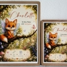 Personalisiertes Geburtsposter inkl. Bilderrahmen - Fuchs