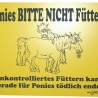 Schild Ponys füttern verboten 16, Gravurschild 15x20 cm
