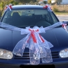 Hochzeit - Brautauto - 5 Teile - Autoschleife - Schleifenset