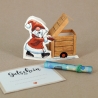 Mini-Geschenkbox Wichtel 1, Bastelbogen zum Ausdrucken