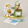 Mini-Geschenkbox Gans, Bastelbogen zum Ausdrucken