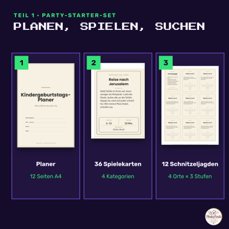 Kindergeburtstag Bundle Gaming: Party-Set + Starter-Set, PDF