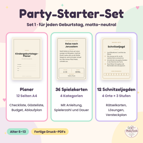 Kindergeburtstag Bundle Squishy: Party-Set + Starter-Set