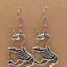 Einhörner Skelett pink Ohrhänger Ohrringe Modeschmuck