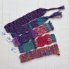 Lesezeichen Lila Rot Petrol bunt verschiedene Formen gestrickt 