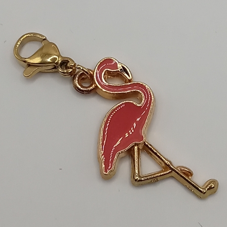 Flamingo pink Clip Anhänger Bettelarmband Kinder