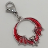 Fledermaus Charm rot Clip Anhänger Bettelarmband Kinder Halloween